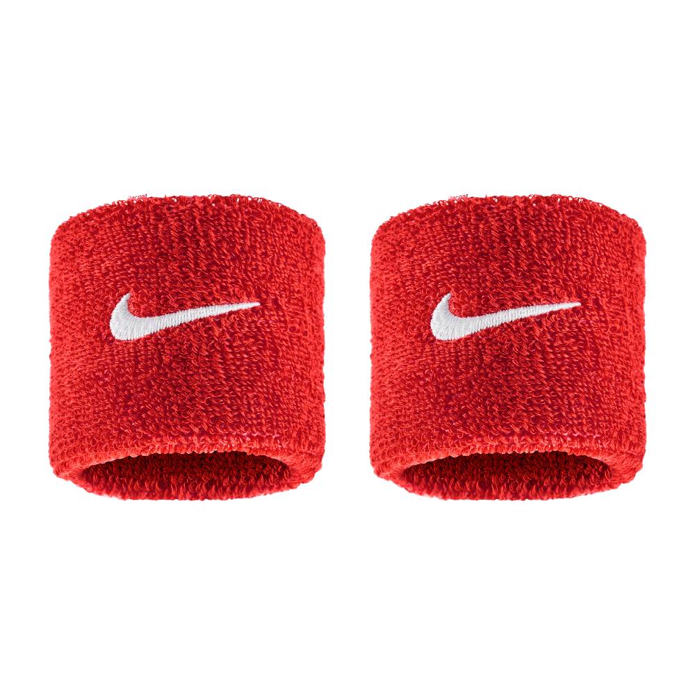 Nike Swoosh Classic Doublewide Wristbands 2 PK (University Red/White) - RacquetGuys.ca