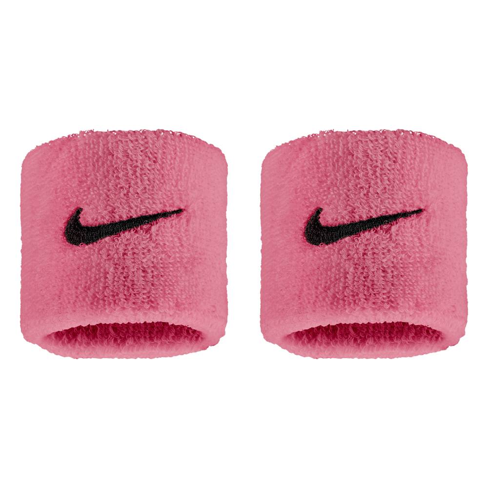 Nike Swoosh Classic Wristbands 2PK (Peony/Black) - RacquetGuys.ca