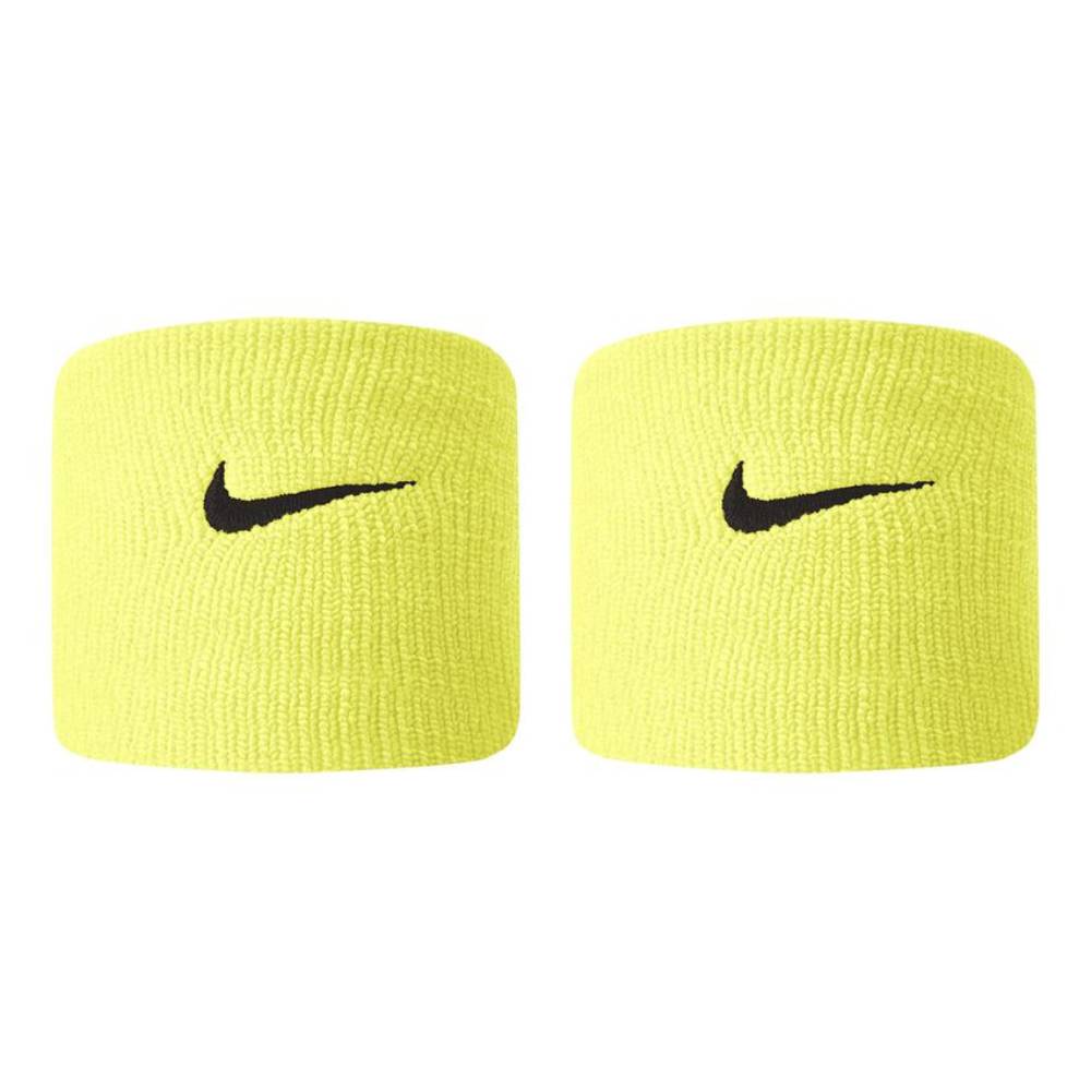 Nike Tennis Premier Wristbands 2 PK  (LT Lemon Twist/Black) - RacquetGuys.ca