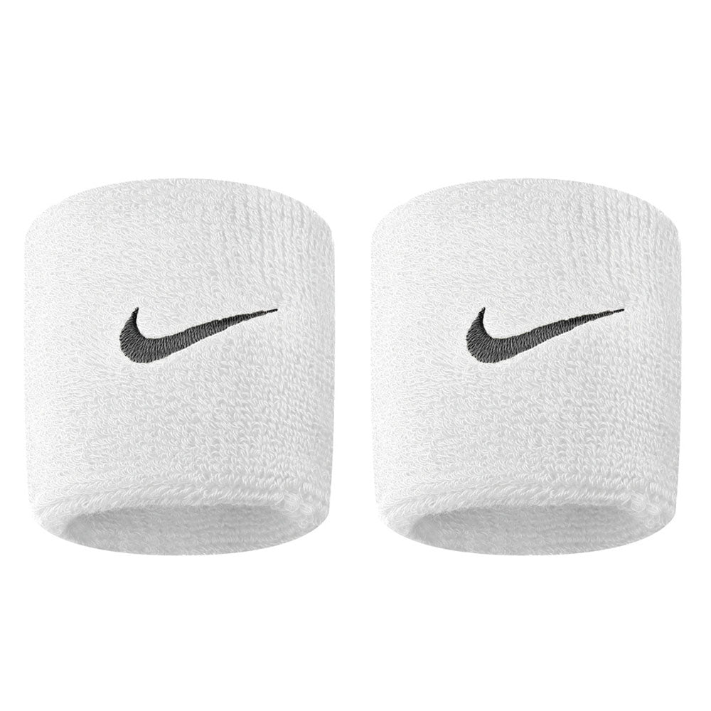 Nike Swoosh Wristband 2 Pack (White/Black) - RacquetGuys.ca