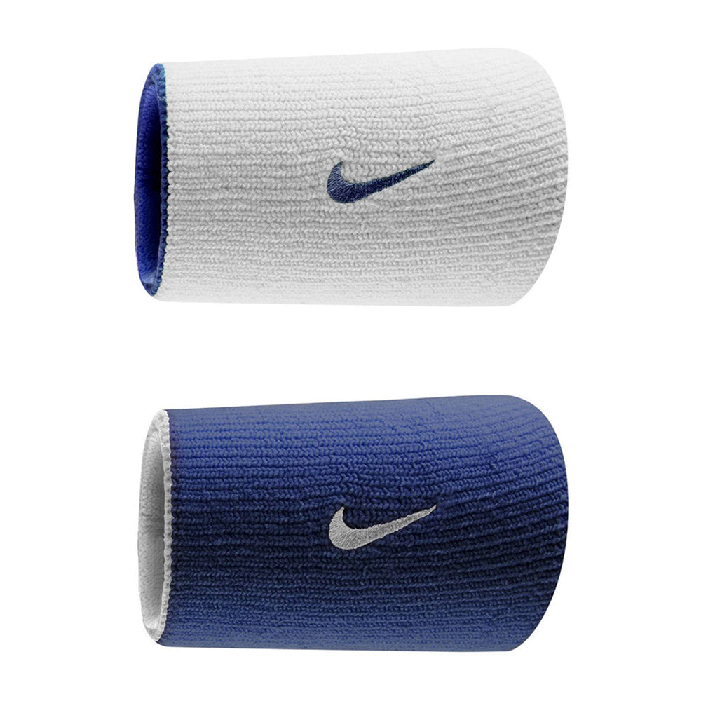 Nike Dri-Fit Doublewide Wristbands Home & Away 2PK (Blue/White)