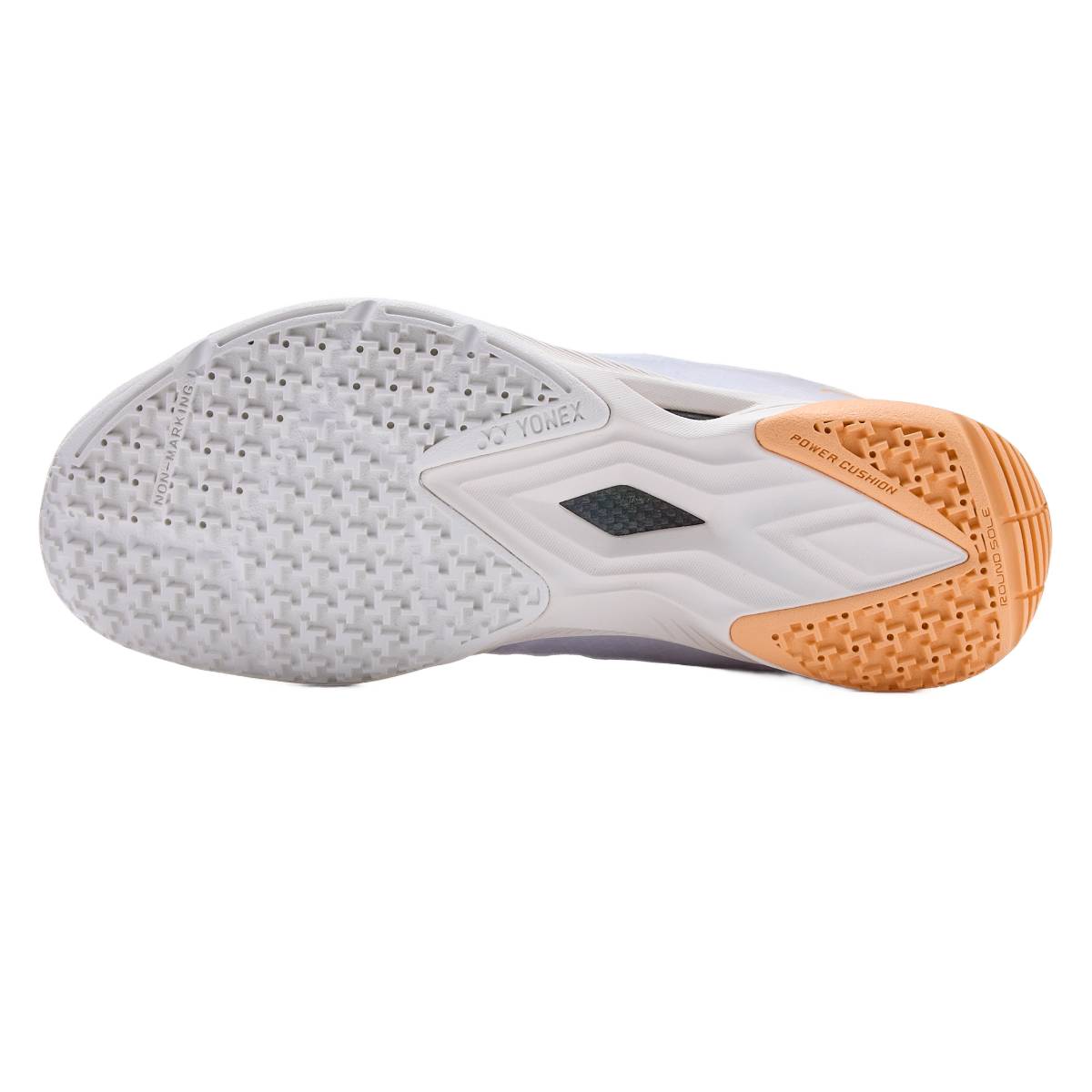Yonex Power Cushion Aerus Z2 Women's Indoor Court Shoe (White/Orange) - RacquetGuys.ca