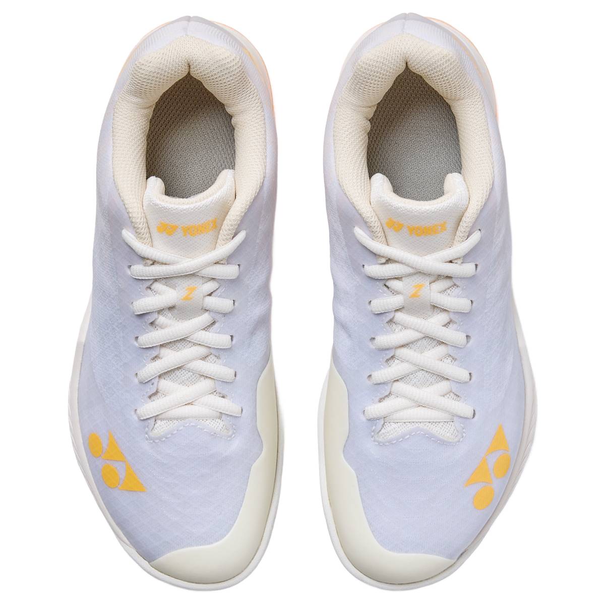Yonex Power Cushion Aerus Z2 Women's Indoor Court Shoe (White/Orange) - RacquetGuys.ca