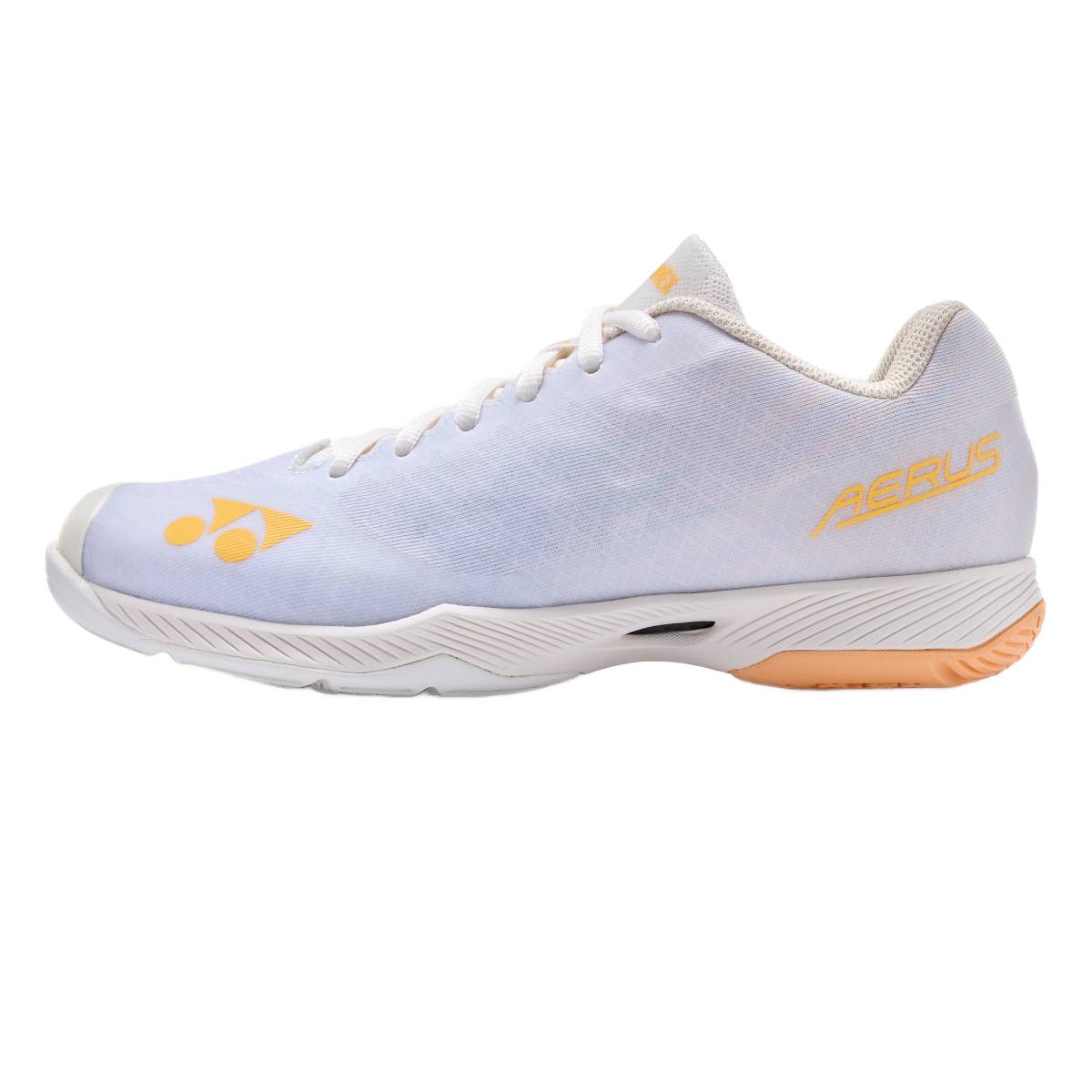 Yonex Power Cushion Aerus Z2 Women's Indoor Court Shoe (White/Orange) - RacquetGuys.ca