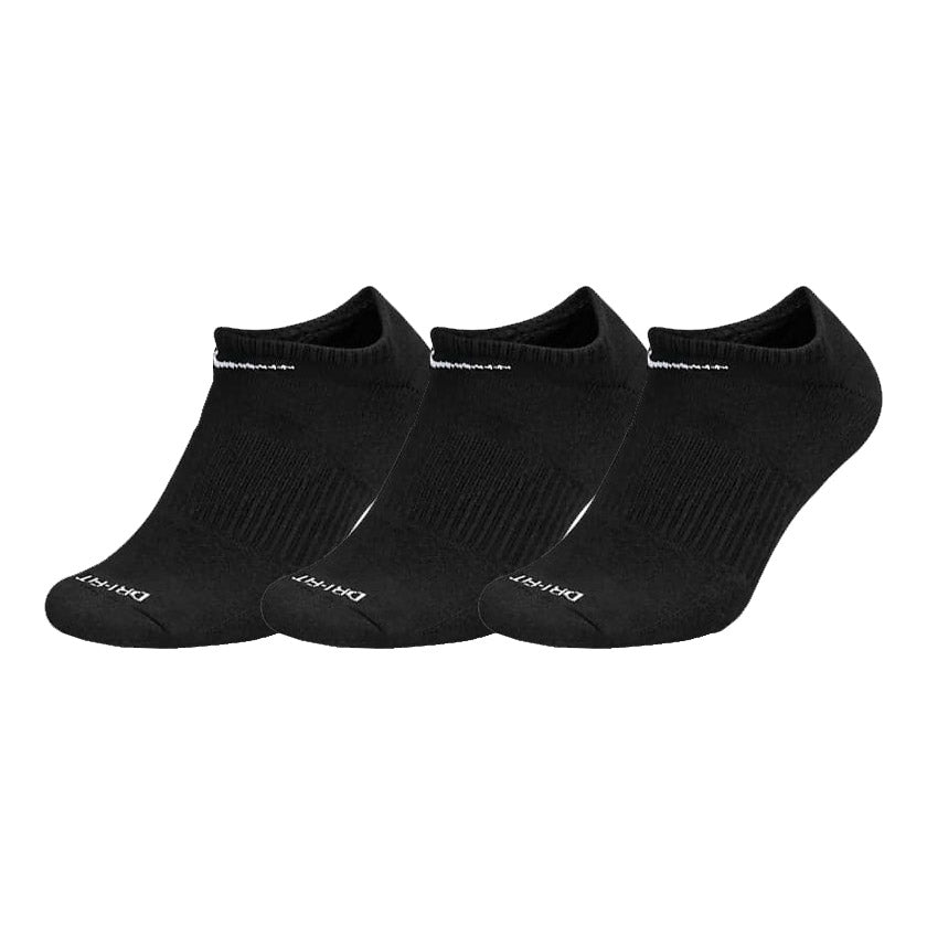 Nike Everyday Plus Cushioned Low-Cut Socks 3 Pack (Black) - RacquetGuys.ca