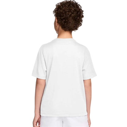 Nike Boy's Dri-FIT Multi Short Sleeve HBR Top (White/Black) - Description - RacquetGuys.ca
