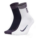 Nike Court Multiplier Max Crew Socks 2 Pack (Obsidian/White)