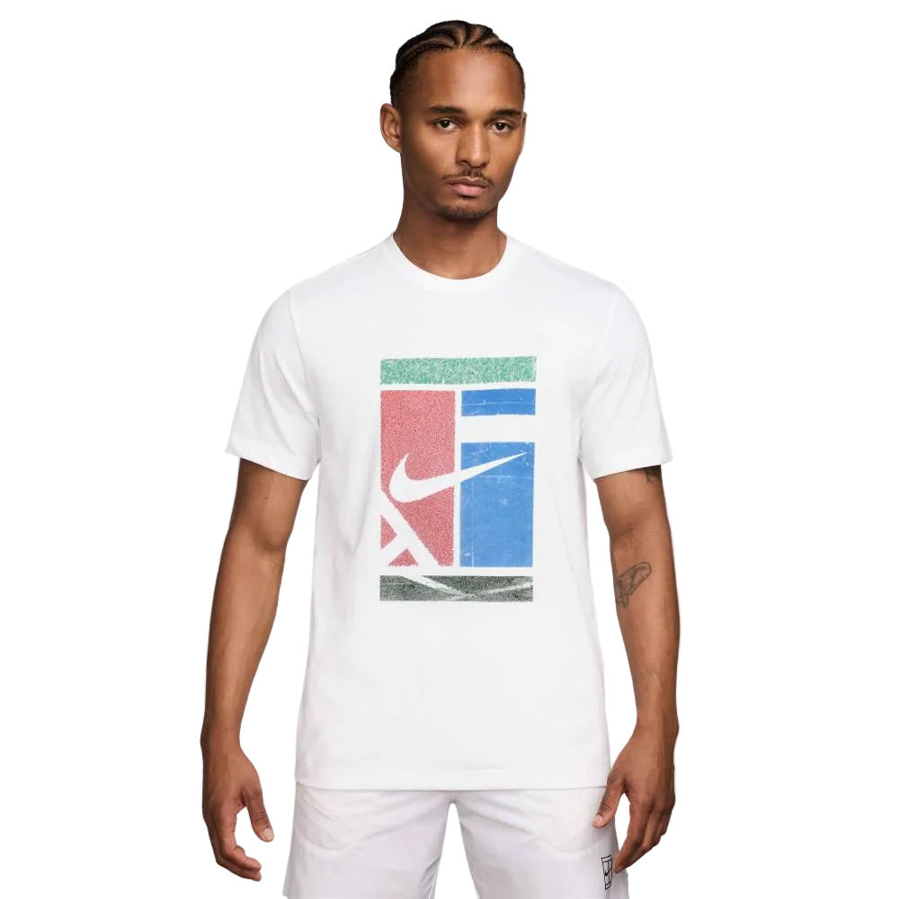 Nike Men's Court Dri-FIT HO25 Tee Top (White) - RacquetGuys.ca