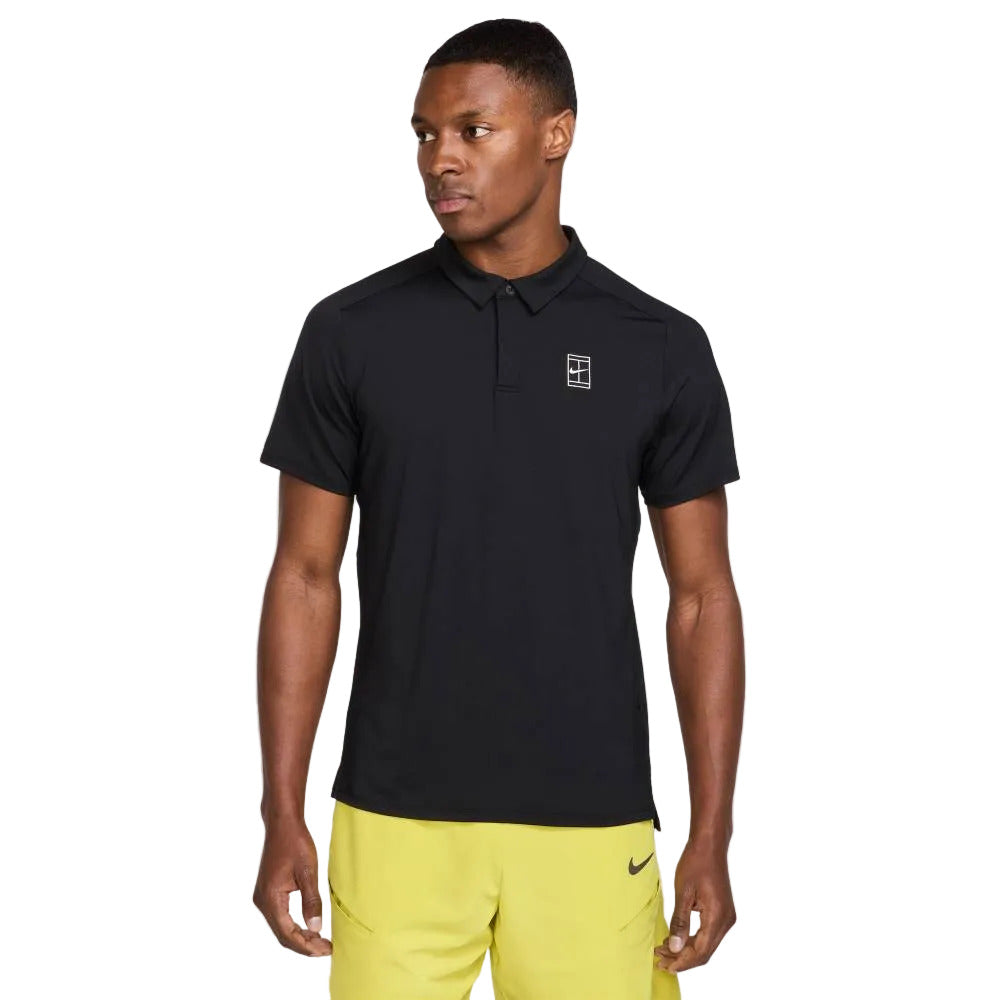 Nike Men's Dri-FIT Advantage Polo Top (Black/White) - RacquetGuys.ca