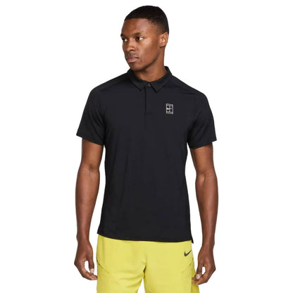 Nike Men's Dri-FIT Advantage Polo Top (Black/White) - RacquetGuys.ca