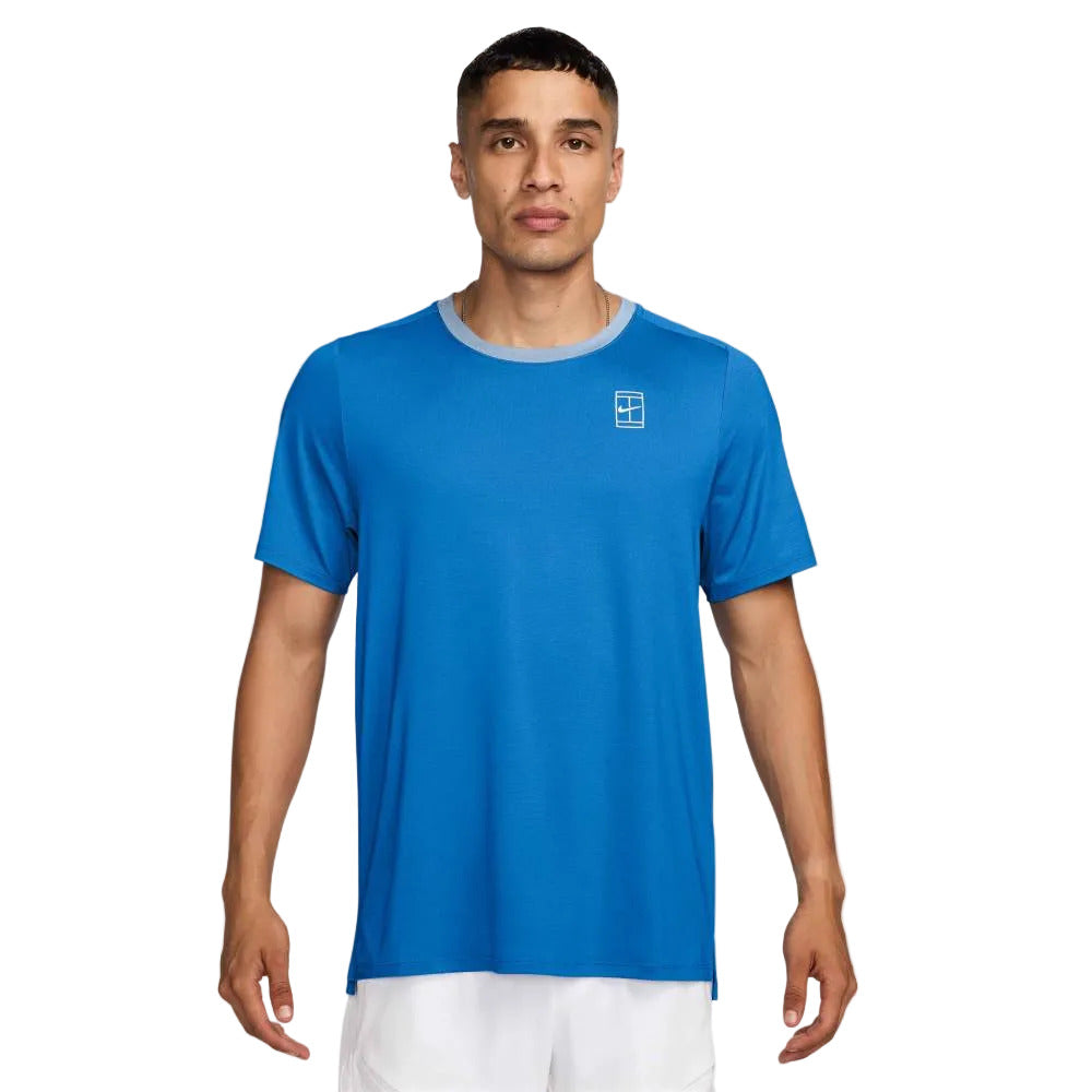 Nike Men's Dri-FIT Advantage Top (LT Photo Blue/Hydrogen Blue/White) - RacquetGuys.ca