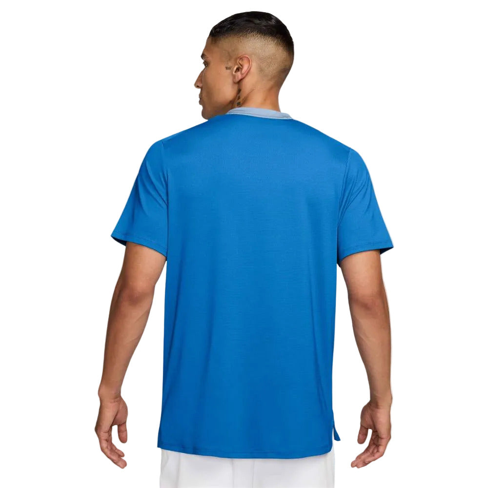 Nike Men's Dri-FIT Advantage Top (LT Photo Blue/Hydrogen Blue/White) - RacquetGuys.ca
