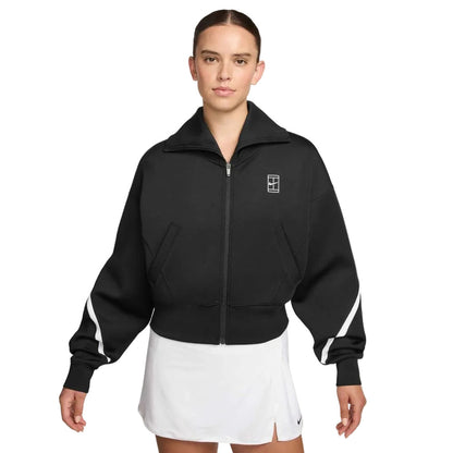 Nike Women's Advantage Full Zip Jacket (Black/White) - RacquetGuys.ca