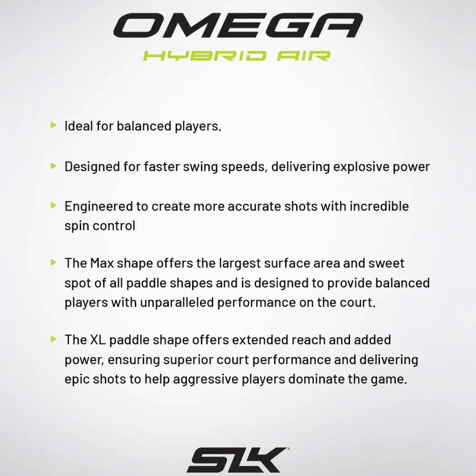 Selkirk SLK Omega Hybrid Air XL Pickleball Paddle – RacquetGuys.ca