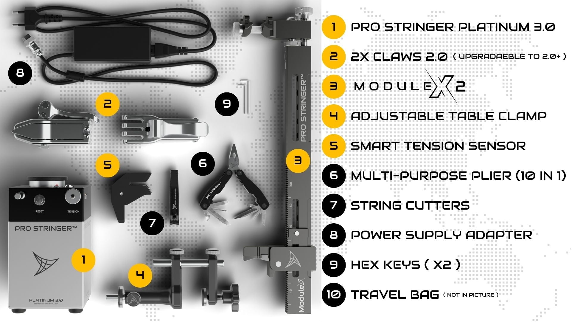 Pro Stringer Platinum 3.0 Tennis Portable Electronic Stringing Machine - RacquetGuys.ca