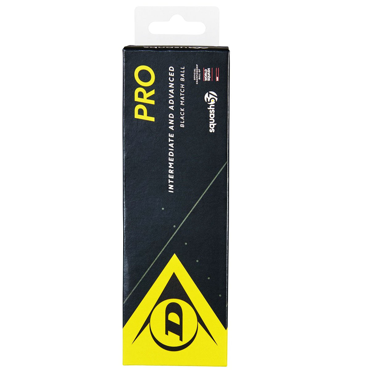 Dunlop Pro Black Dot Squash 57 Squash Balls - 3 Ball Tube - RacquetGuys.ca
