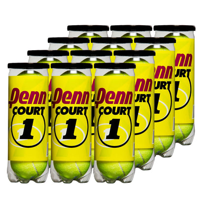 Penn Court 1 Tennis Balls (12 Can Case) - RacquetGuys.ca