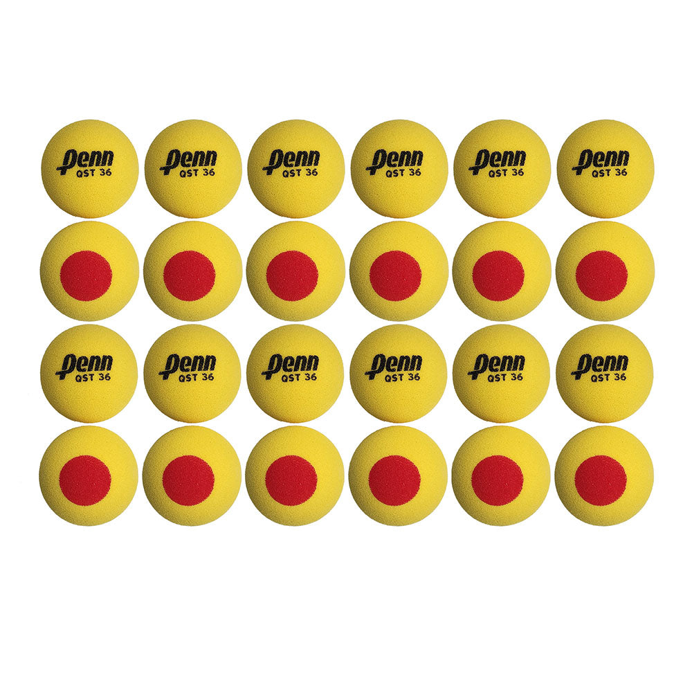Penn QST 36 Foam Red Junior Tennis Balls (Box of 24 balls) - RacquetGuys.ca