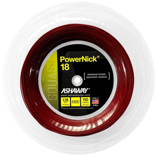 Ashaway PowerNick 18 Squash String Reel (Red) - RacquetGuys.ca