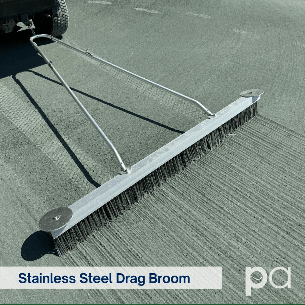 Premium 6 Foot Clay Court Hand Drag Broom with Stainless Steel  Bristles - RacquetGuys.ca