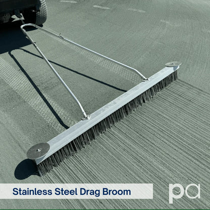 Premium 6 Foot Clay Court Hand Drag Broom with Stainless Steel  Bristles - RacquetGuys.ca