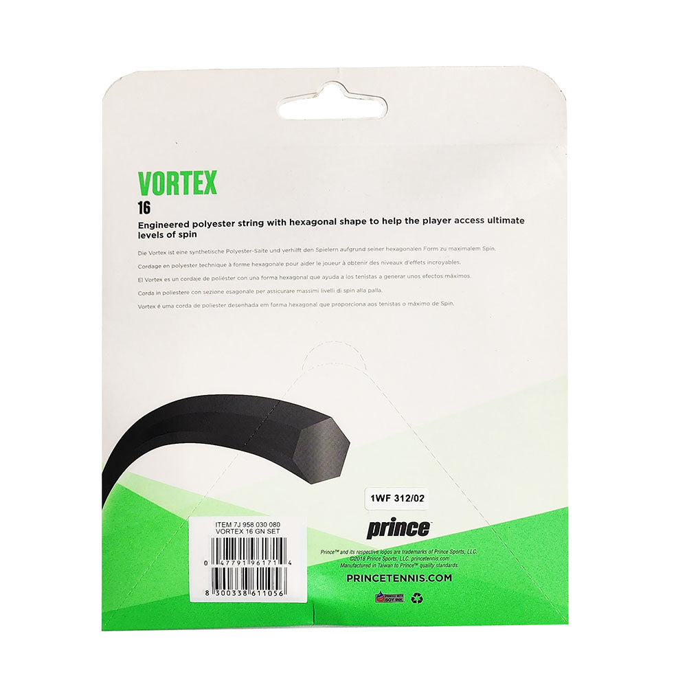 Prince Vortex 16/1.30 Tennis String (Green) - RacquetGuys.ca