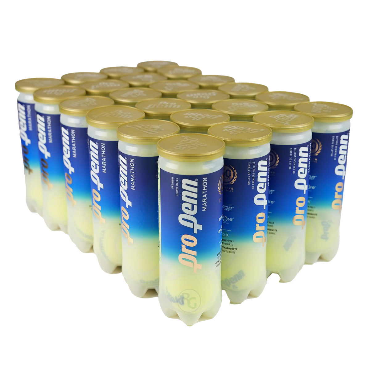 Pro Penn Marathon Extra Duty RacquetGuys Logo Tennis Balls - 24 Can Case - RacquetGuys.ca