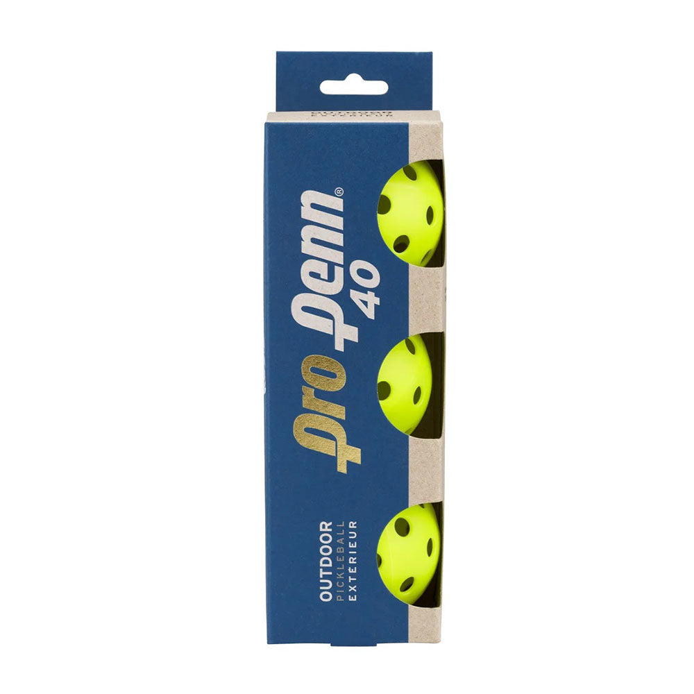 Pro Penn 40 Outdoor Pickleball Yellow (3 ball pack) - RacquetGuys.ca