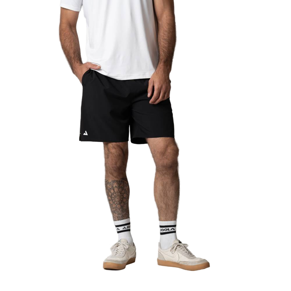 Joola Men's Woven 7-Inch Shorts (Black) - RacquetGuys.ca