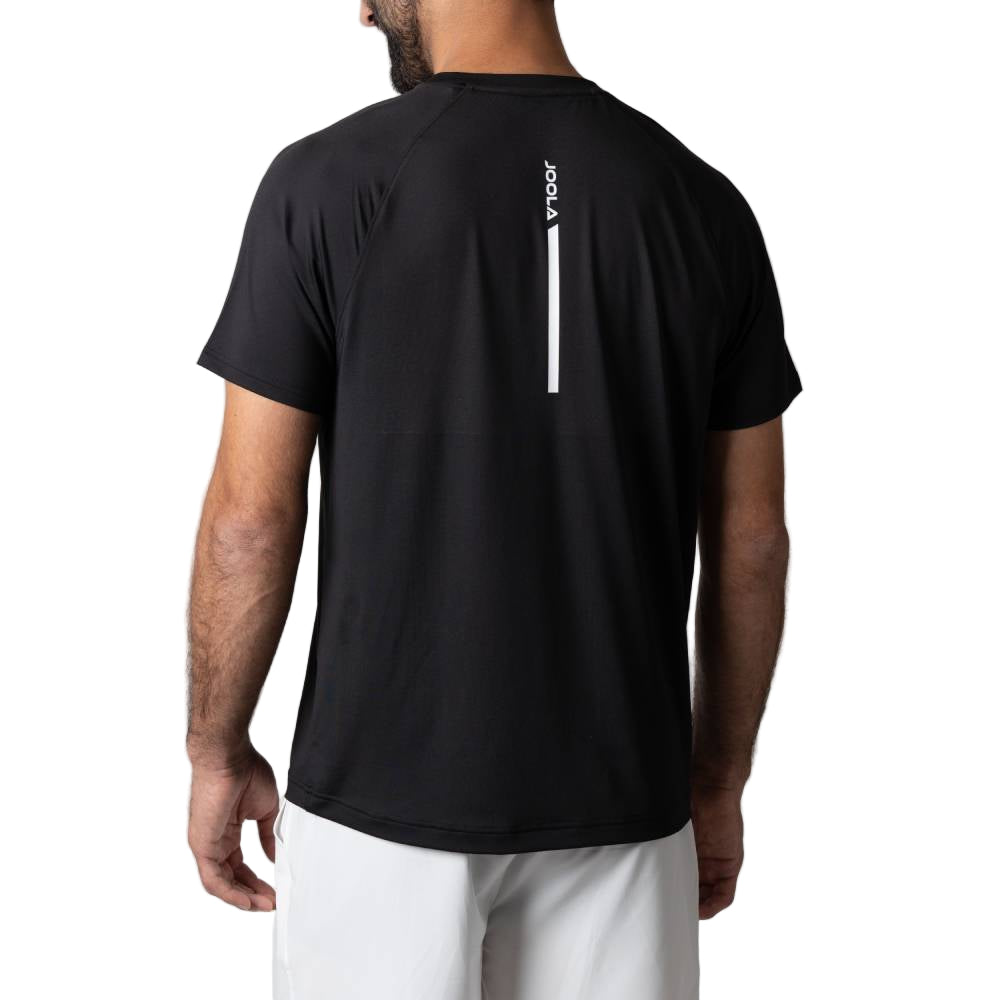 Joola Men's Court Short Sleeve Top (Black) - RacquetGuys.ca