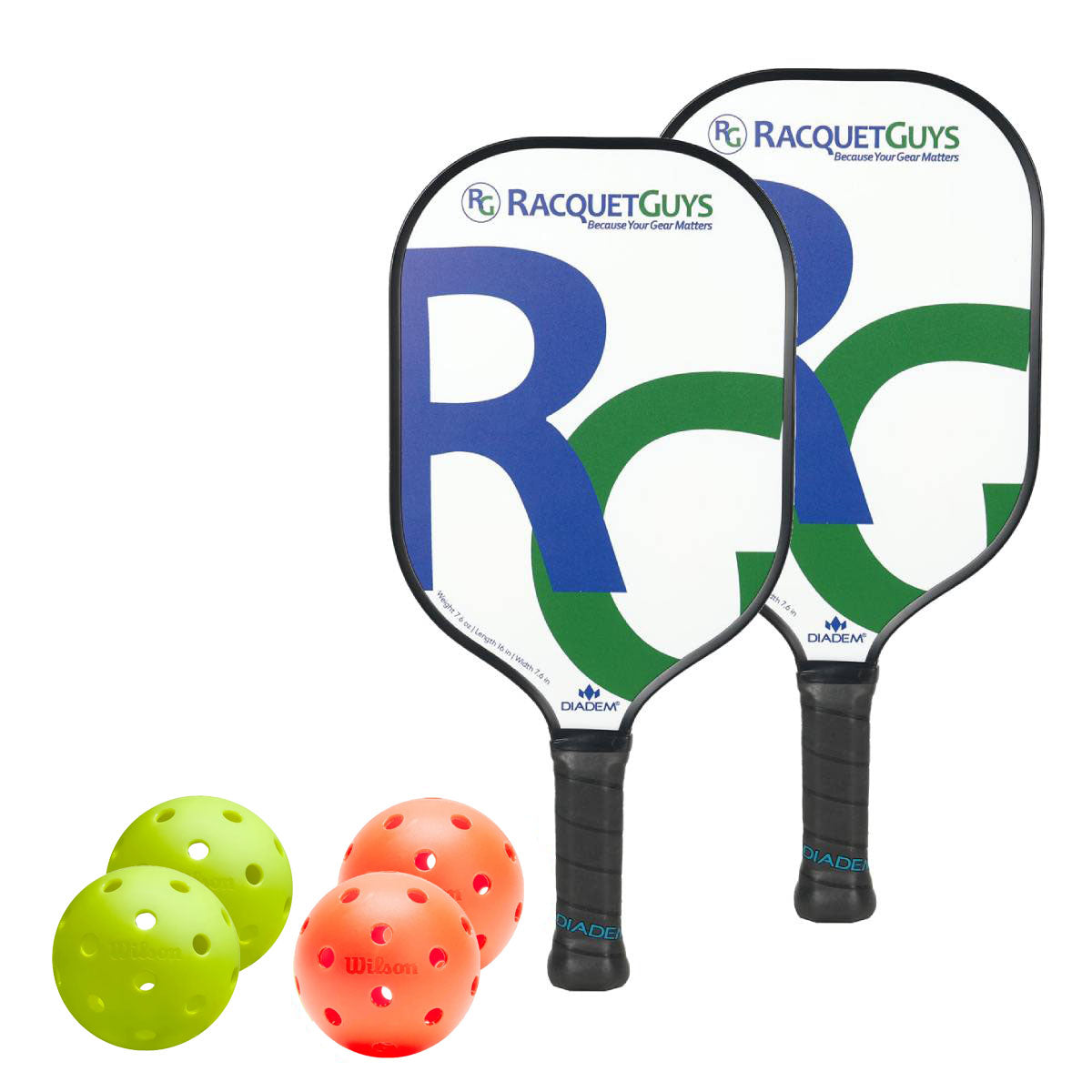 Diadem Riptide RG 2 Paddle Pickleball Bundle - RacquetGuys.ca