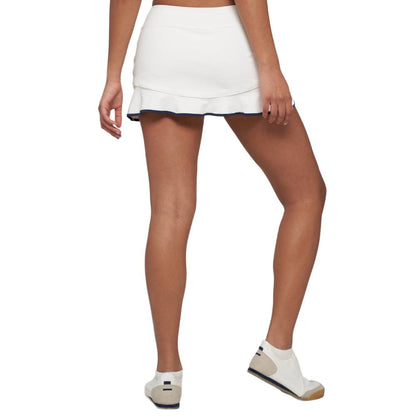 Lija Women's Elite Axel Skort (White/Dark Navy) - RacquetGuys.ca