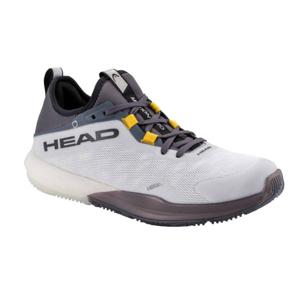 Head Motion Pro Padel Men's Tennis Shoe (White/Black) - RacquetGuys.ca