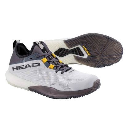 Head Motion Pro Padel Men's Tennis Shoe (White/Black) - RacquetGuys.ca