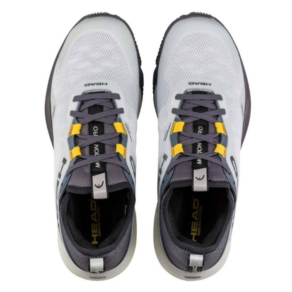 Head Motion Pro Padel Men's Tennis Shoe (White/Black) - RacquetGuys.ca