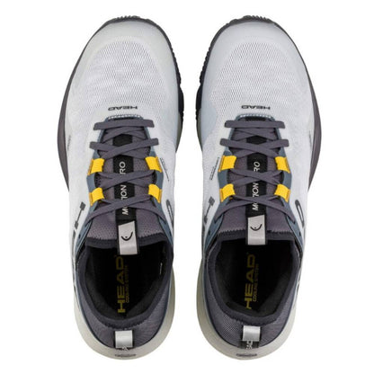 Head Motion Pro Padel Men's Tennis Shoe (White/Black) - RacquetGuys.ca