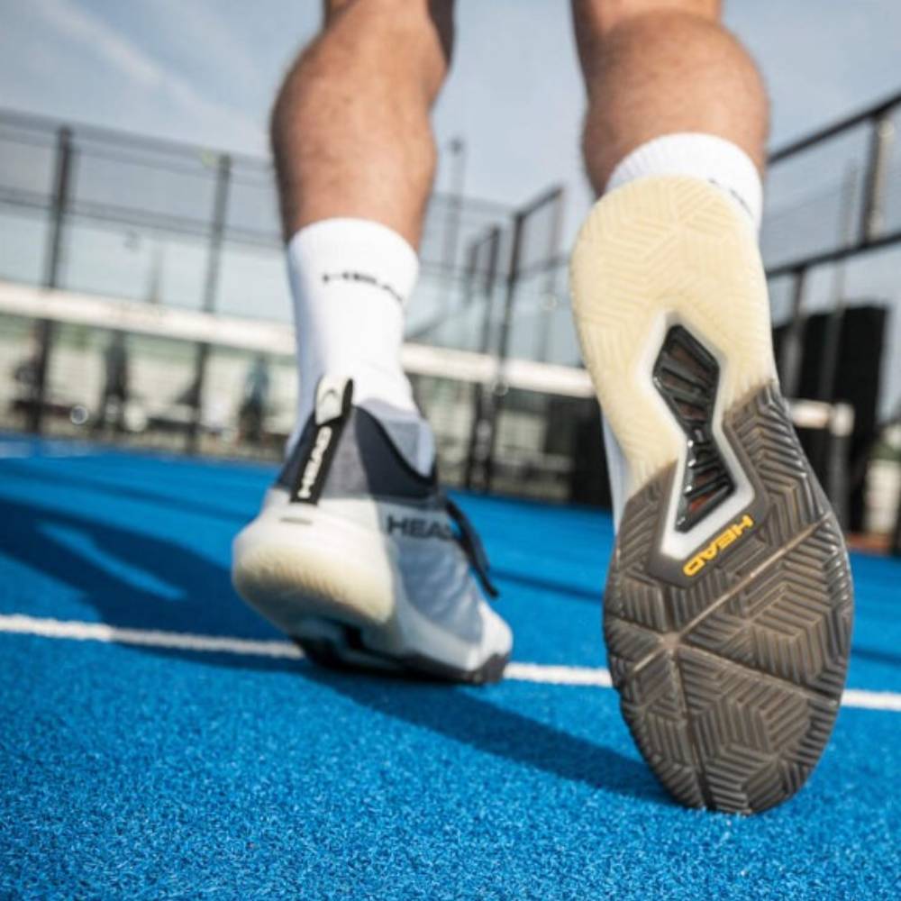 Head Motion Pro Padel Men's Tennis Shoe (White/Black) - RacquetGuys.ca