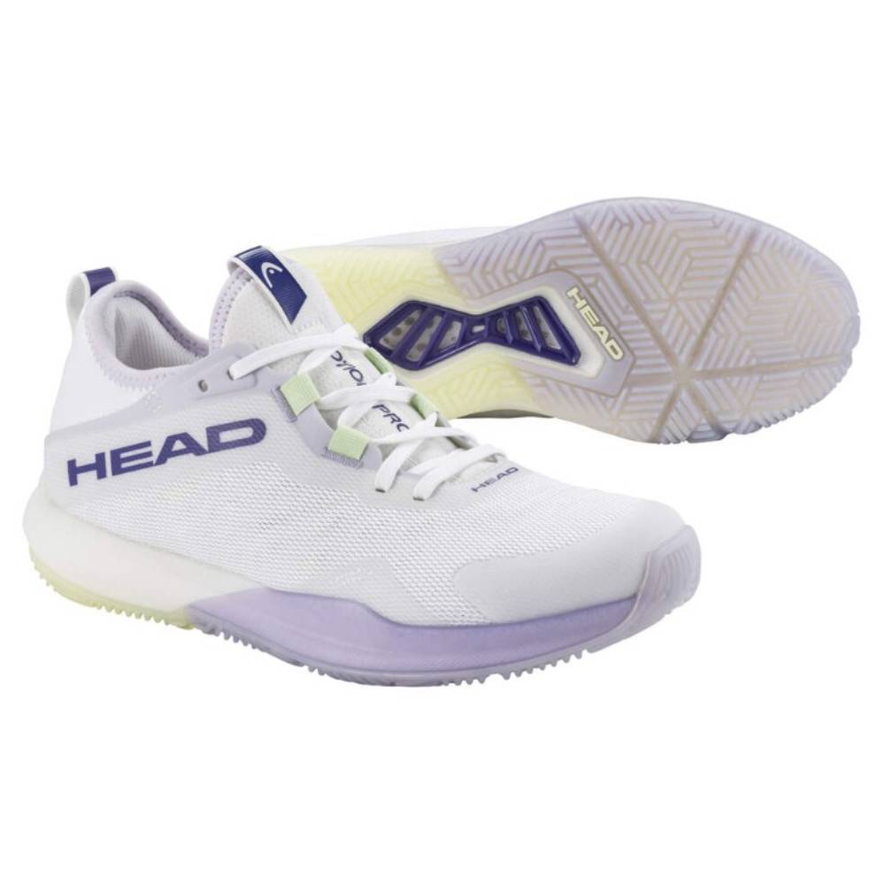 Head Motion Pro Padel Women's Tennis Shoe (White/Lavender) - RacquetGuys.ca