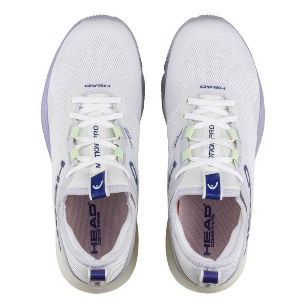 Head Motion Pro Padel Women's Tennis Shoe (White/Lavender) - RacquetGuys.ca