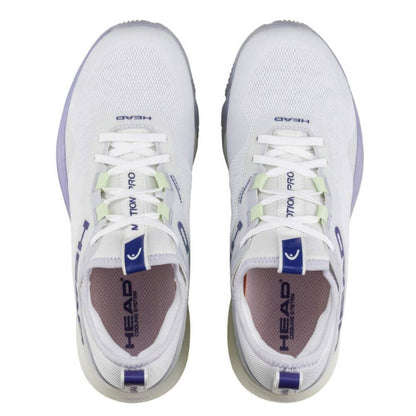 Head Motion Pro Padel Women's Tennis Shoe (White/Lavender) - RacquetGuys.ca