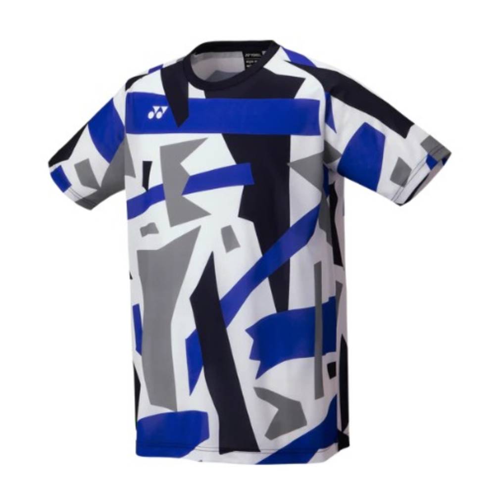 Yonex Unisex Short Sleeve Top (White/Blue) - RacquetGuys.ca