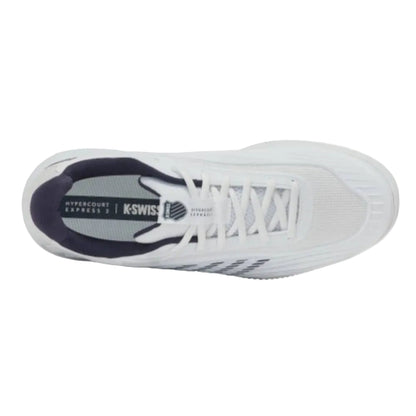 K-Swiss Hypercourt Express 3 Clay Men's Tennis Shoe (White/Peacoat) - RacquetGuys.ca