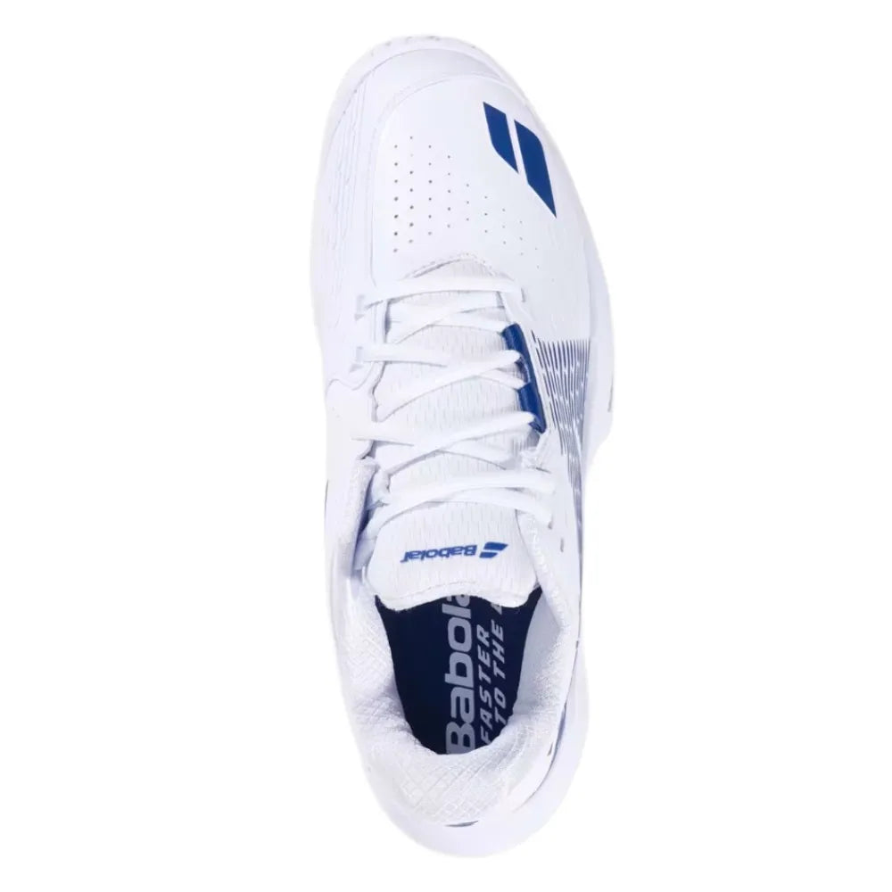 Babolat Propulse Storm AC Men's Tennis Shoe (White/Blue) - RacquetGuys.ca