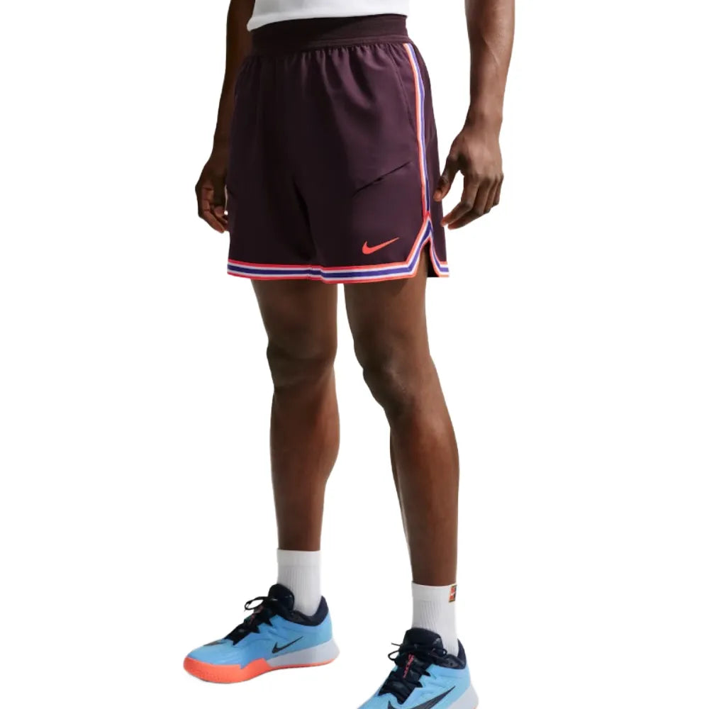 Nike Men's Court Dri-FIT U1 Slam NY Short (Burgundy Ash/Bright Crimson) - RacquetGuys.ca
