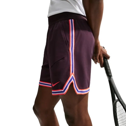 Nike Men's Court Dri-FIT U1 Slam NY Short (Burgundy Ash/Bright Crimson) - RacquetGuys.ca