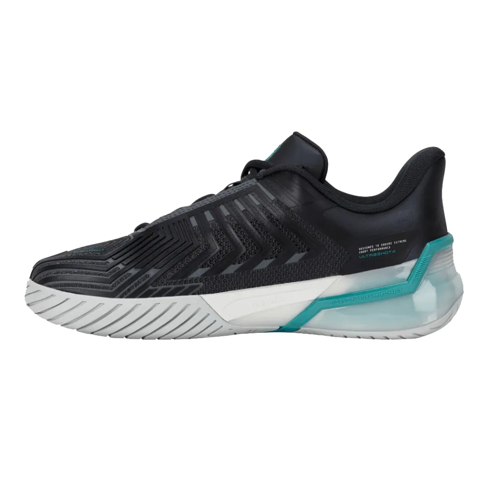 K-Swiss Ultrashot 4 Men's Tennis Shoe (Carbon/Blanc De Blanc)