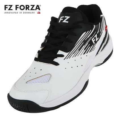 FZ Forza Moviam Men's Indoor Court Shoe (White/Black) - RacquetGuys.ca