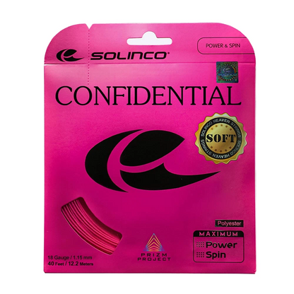 Solinco Confidential Soft 18/1.15 Tennis String (Pink) - RacquetGuys.ca