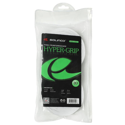 Solinco Hyper-Grip Overgrips 30 Pack (White) - RacquetGuys.ca