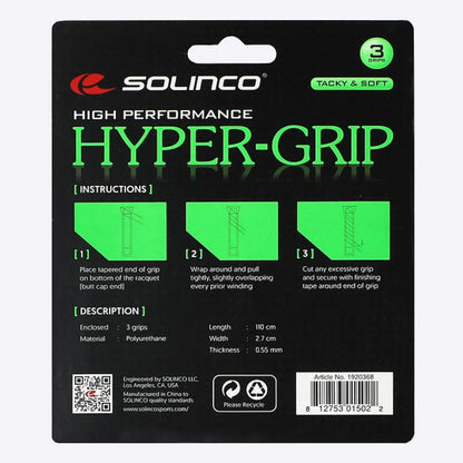 Solinco Hyper-Grip Overgrips (White) - RacquetGuys.ca